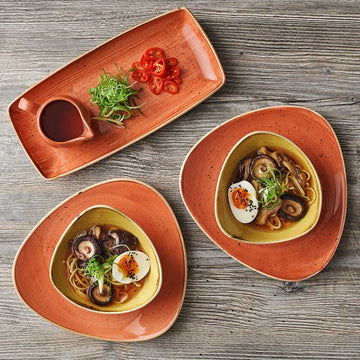 Spiced Orange Triangle Plate 31.1cm